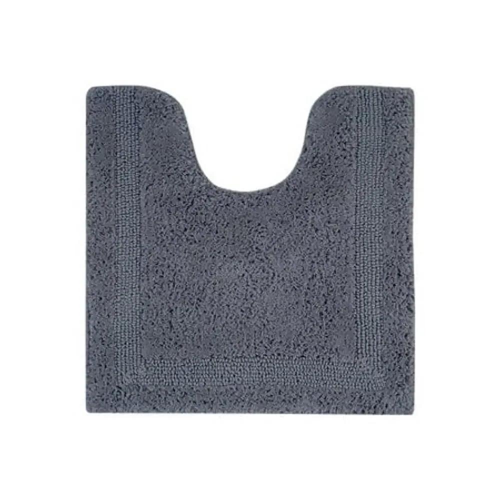 Better Trends Lux 20x20 Gray 100% Cotton Reversible Bath Mat Rug